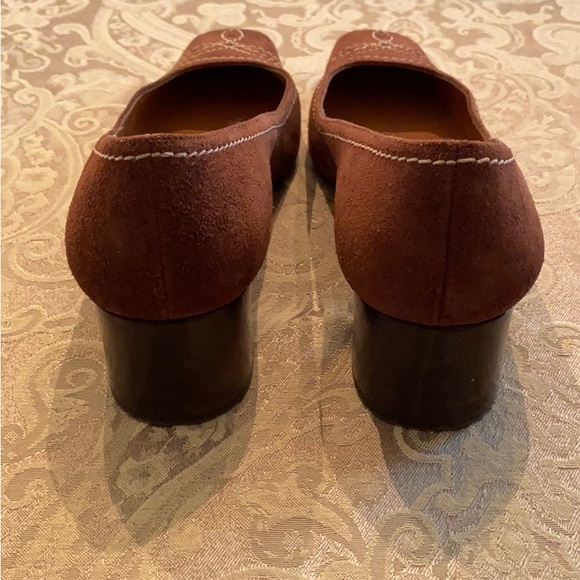 Delman Suede Embroidered Pumps - Picture 3 of 8